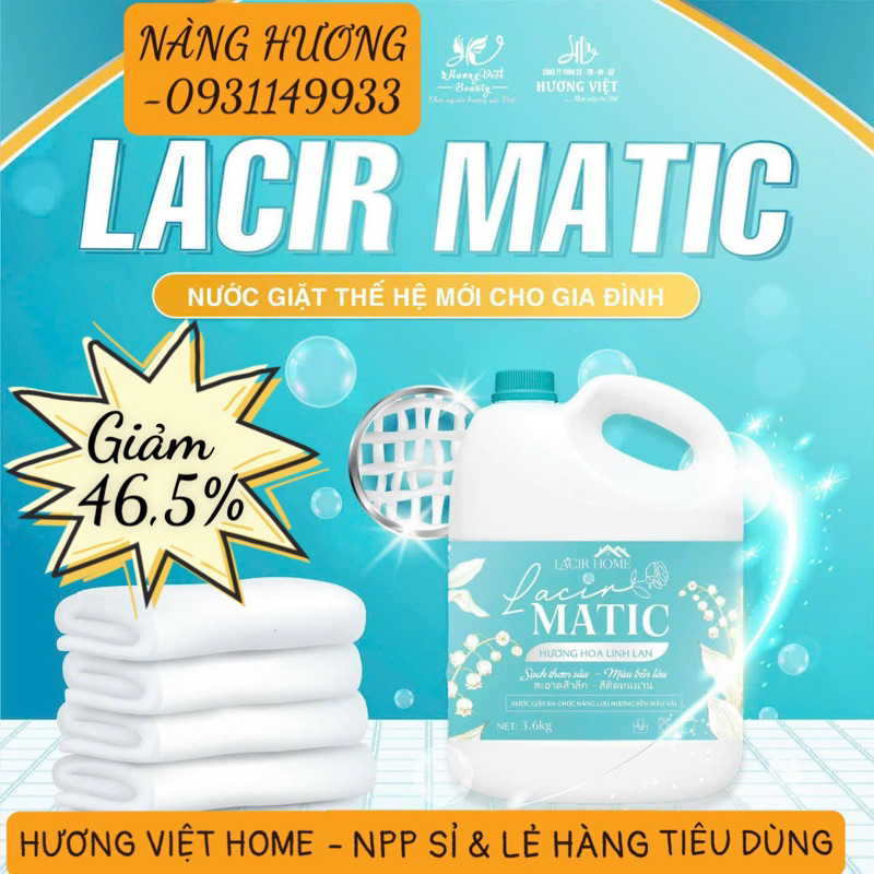 Nước giặt đa năng Lacir Matic 3,6kg