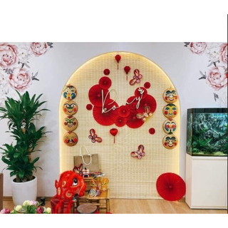 Mành tre trang trí tết  rộng 1m x cao 1,5m 2m 3m,Rèm decore chụp hình Màn tăm tre thả trần treo cửa sổ