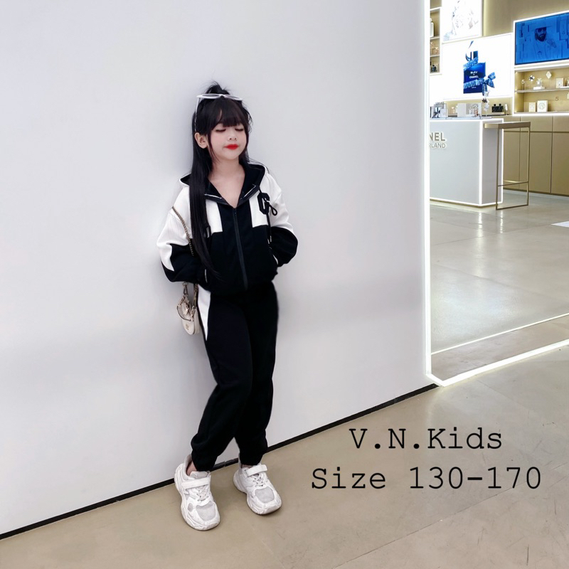 Bộ khoác nỉ thêu G chất dã man cho Bé 17kg - 41kg