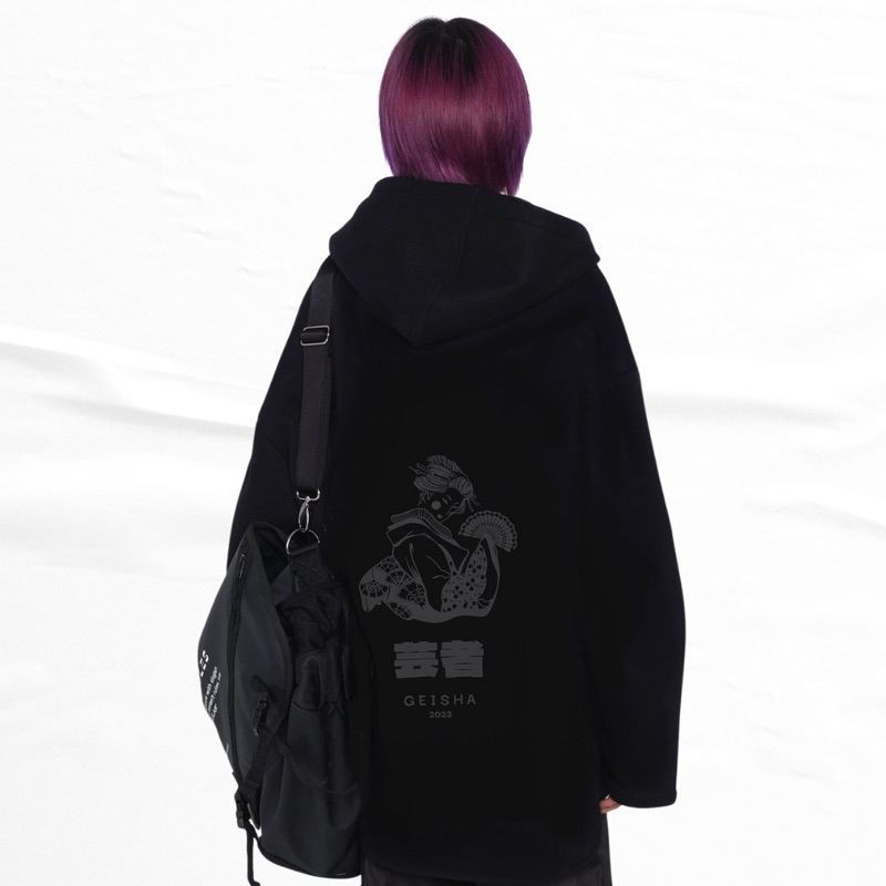 Áo hoodie thiết kế Unisex Zune.zx, GEISHA HOODIE