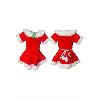 Đầm noel bé gái bông hồng lá sen