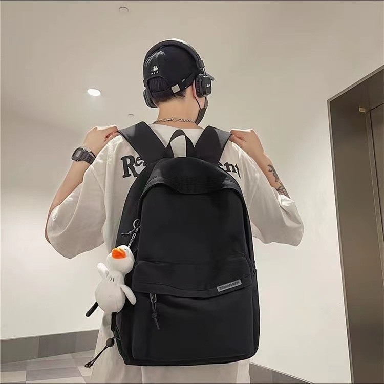 Balo ulzzang hai khóa song song chất dù kiểu dáng đẹp phong cách cá tính