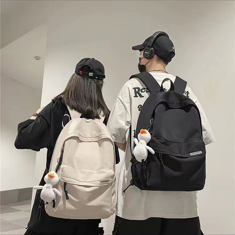 Balo ulzzang hai khóa song song chất dù kiểu dáng đẹp phong cách cá tính