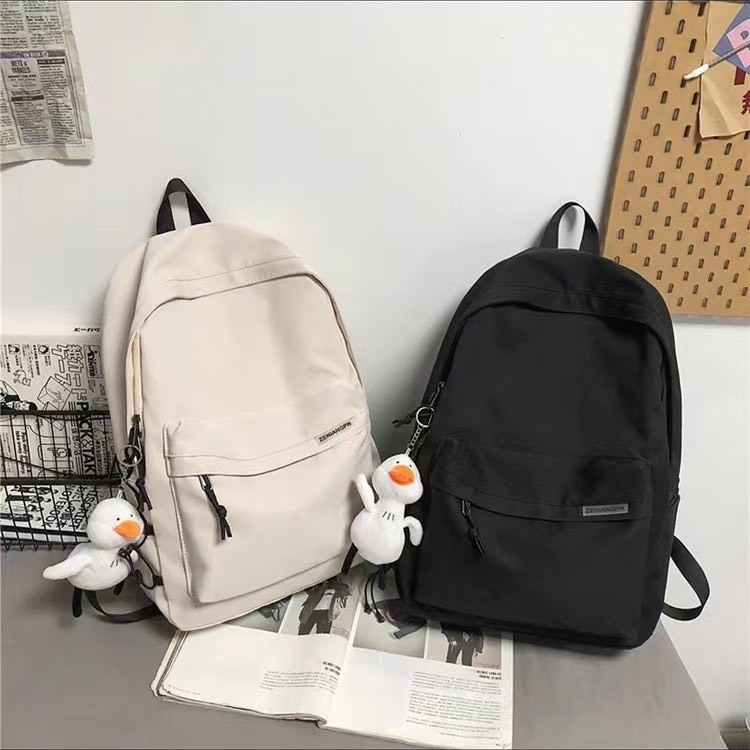 Balo ulzzang hai khóa song song chất dù kiểu dáng đẹp phong cách cá tính