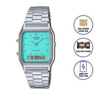  Đồng hồ nam nữ dây kim loại chính hãng CASIO AQ-230A-2A2 