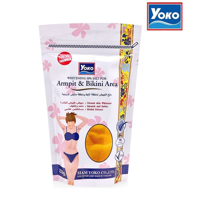 Hàng chính hãng Muối Tắm Tẩy TBC giảm thâm Làm Sáng Da Vùng Nách Và Bikini YOKO WHITENING SPA SALT