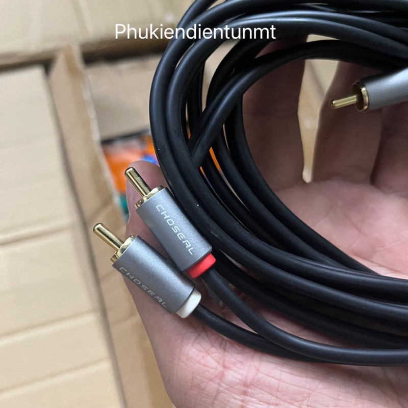 Dây cáp audio 2 -> 2 màu đen cao cấp chính hãng CHOSEAL