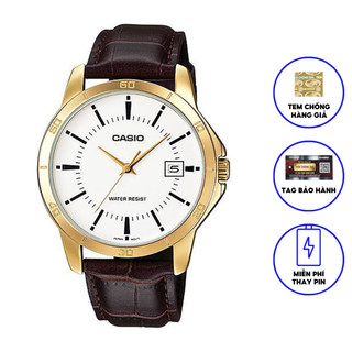 Đồng hồ nam dây da chính hãng Casio MTP-V004GL-7AUDF