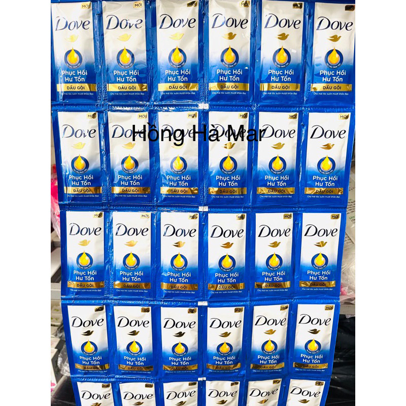 Dây 10 Gói Dầu Gội-Xả Dove 6g Phục Hồi Hư Tổn