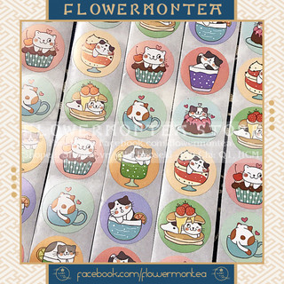(02) Set 90 Sticker Tròn - Mèo Meow