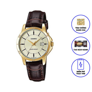 Đồng Hồ Nữ Casio Dây Da LTP-V004GL-9AUDF Chính Hãng