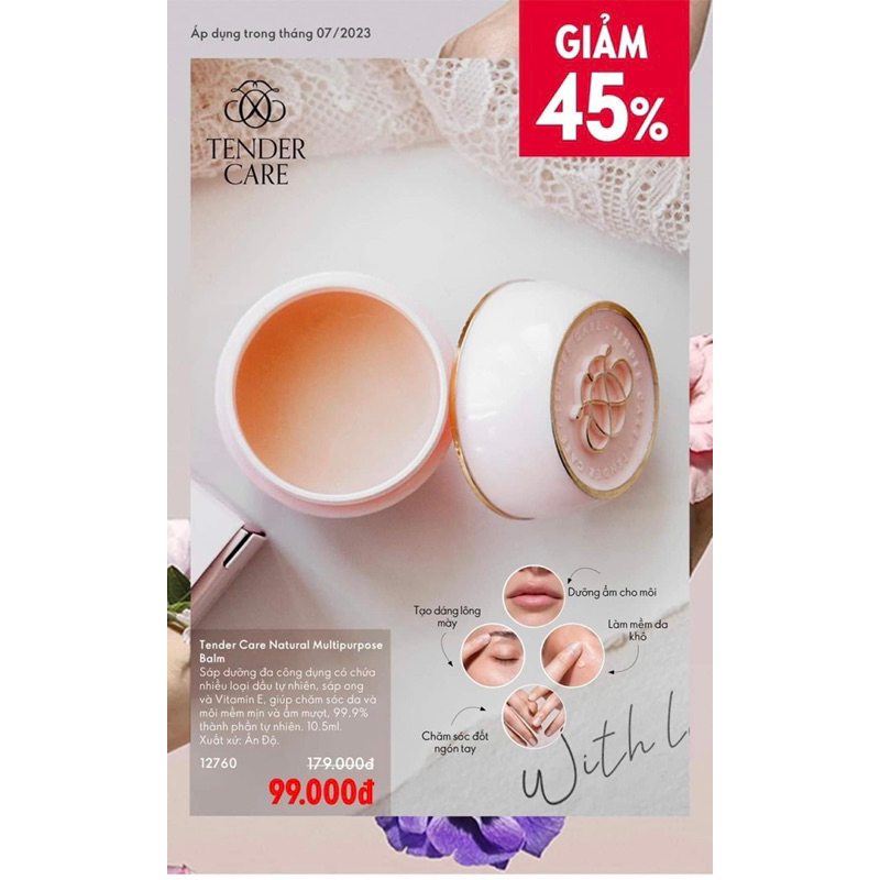 Sáp dưỡng môi mềm mịn