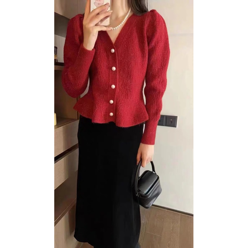 ÁO LEN CÚC NGỌC DÁNG XOÈ HÀNG L1