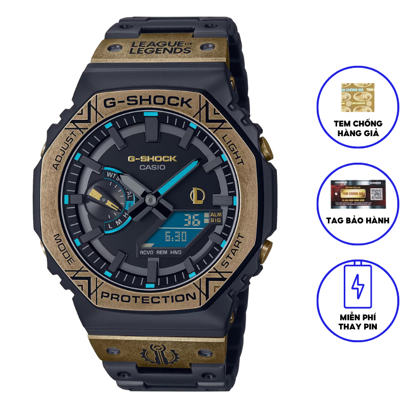 Đồng Hồ Casio Nam Dây Thép Không Ghỉ Chính Hãng GSHOCK GM-B2100LL-1ADR