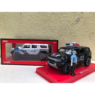 Mô hình xe cảnh sát gmc hummer evs - 1:32