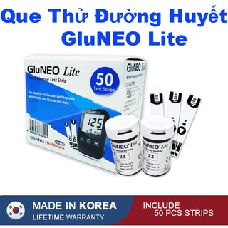 Que Thử Đường Huyết GluNEO Lite ( Hộp 25+ Hộp 50 Que)