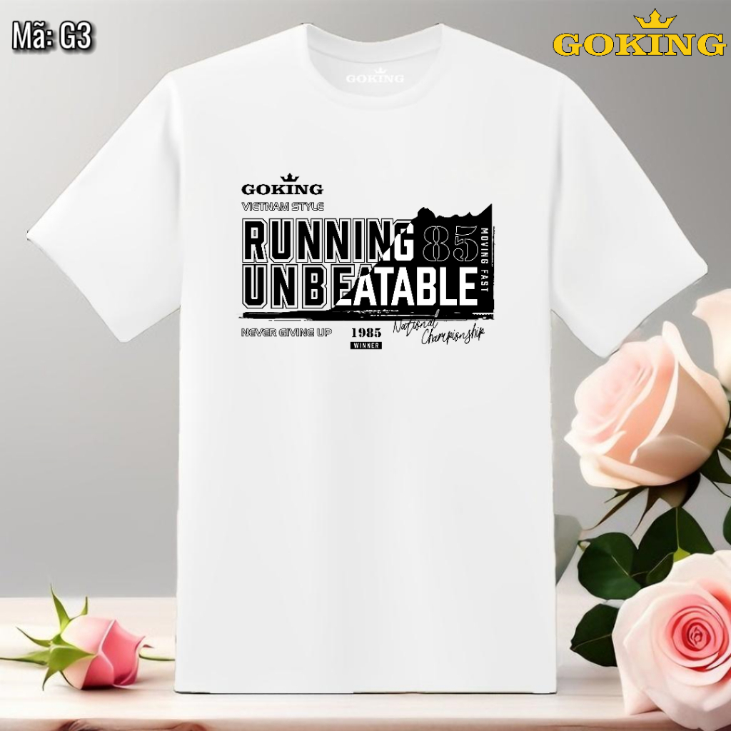 RUNNING UNBREATABLE, mã G3. Áo thun hàng hiệu nam nữ, cặp đôi, gia đình, lớp nhóm, công ty. Size inbox. Áo phông in đẹp