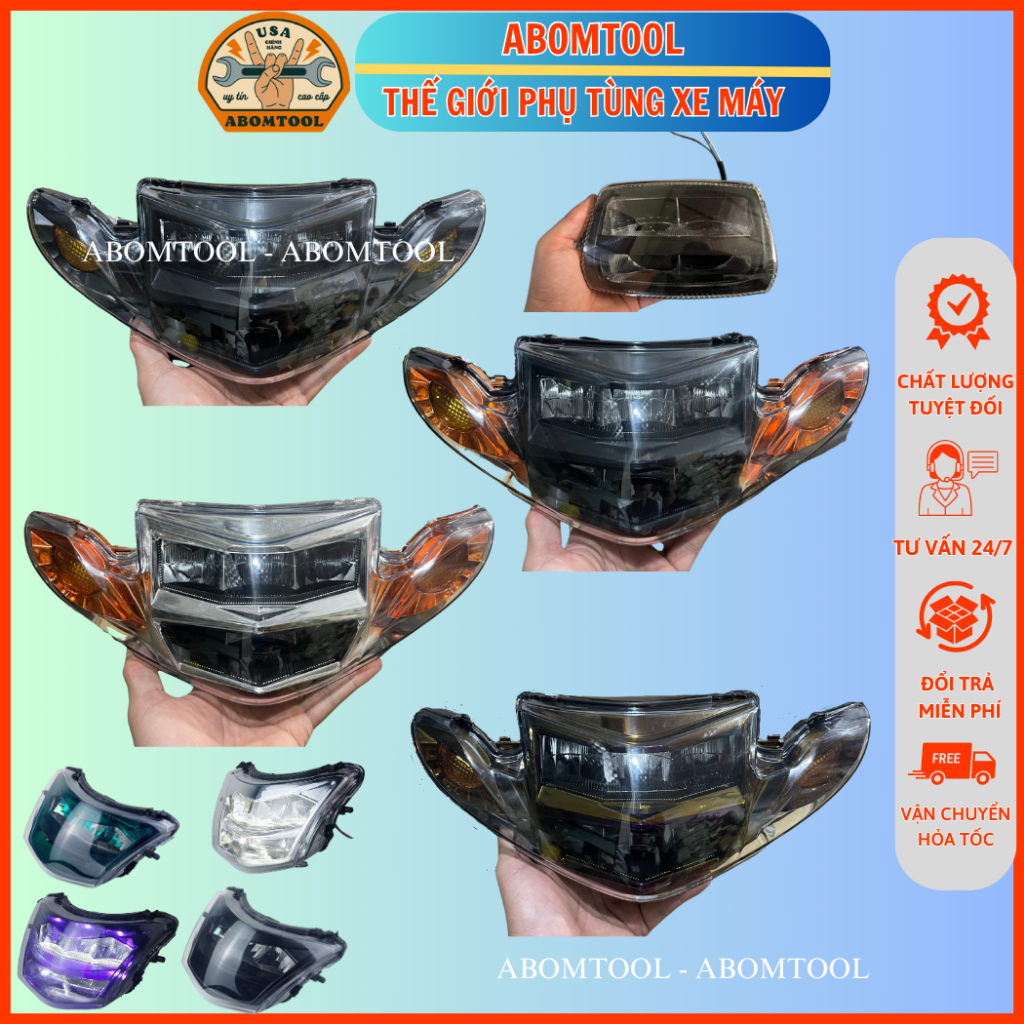 Chóa Led 2 tầng Dream/Wave, chóa 2 tầng Sirius đủ màu ABOMTOOL