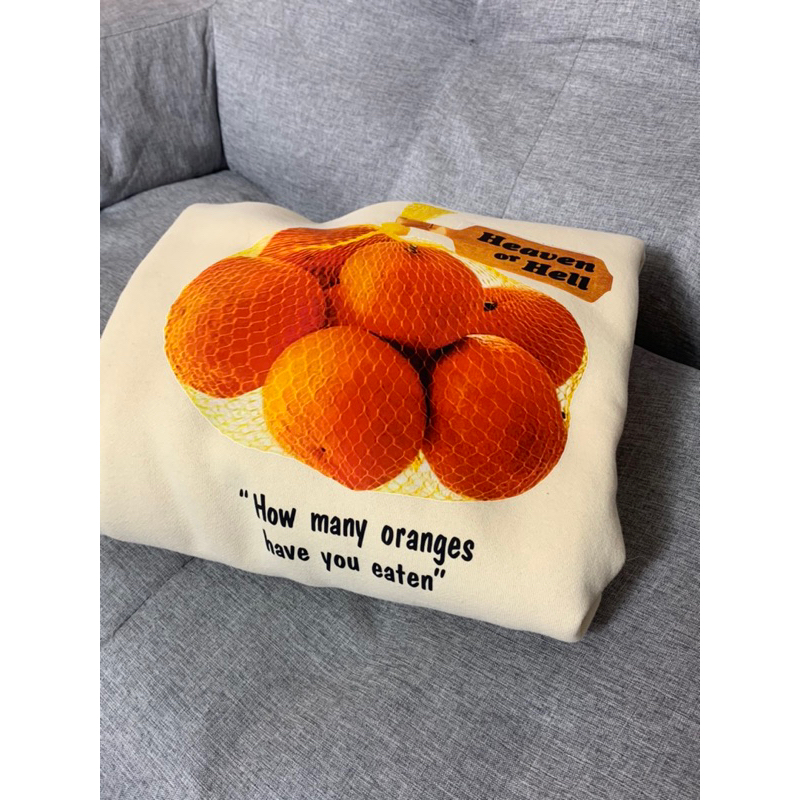 ÁO SWEATER NỈ BÔNG NỮ “Quả Cam” ,  ÁO NỈ DÀI TAY MÀU XÁM TIÊU LÓT BÔNG DÀY DẶN FORM RỘNG NAM NỮ