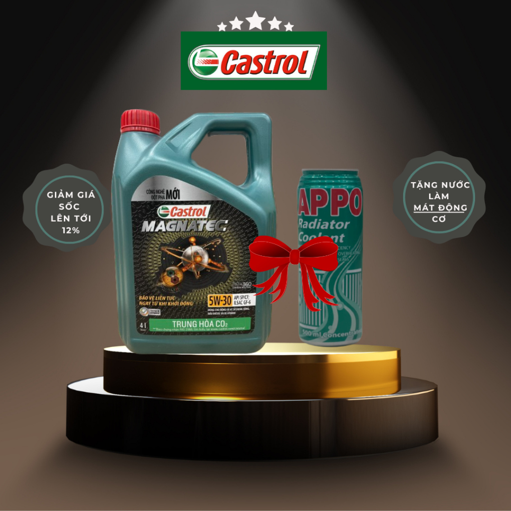 Dầu nhớt xe ô tô Castrol MAGNATEC 5W30 API SP 4L 2023