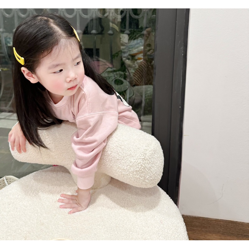 ✨MALINHKID✨BN093- Bộ nỉ bông MÈO HỒNg mix legging đậm trẻ em VNXK
