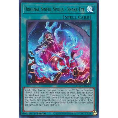 Thẻ bài Original Sinful Spoils - Snake-Eye - AGOV-EN057 - Ultra Rare 1st Edition