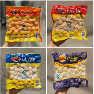 Cá viên, tôm viên,bò viên, rau củ viên 500g gói 80 viên to loại ngon