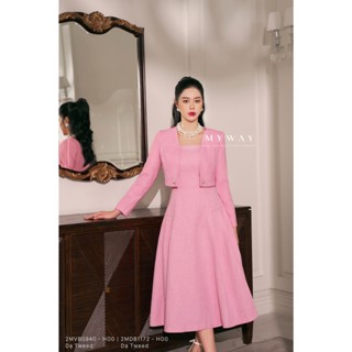 Set Áo Khoác Đầm Dạ Tweed Nữ MY WAY Dáng Xòe Cao Cấp 2MVB0940W - 2MDB1172W - HO0