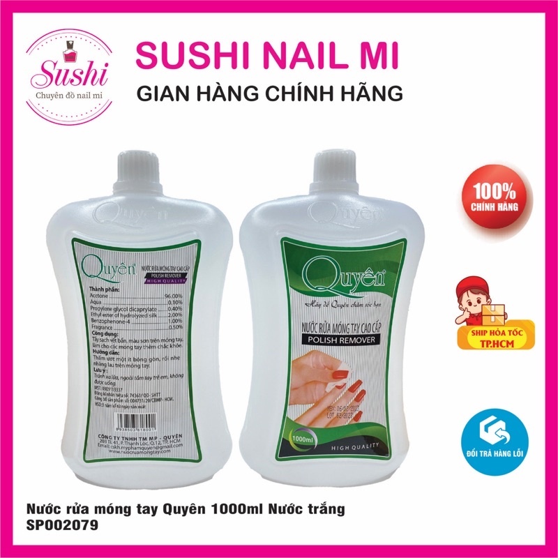 Nước rửa móng Quyên - Loại tốt tẩy mạnh, sạch nhanh - Sushi nail mi
