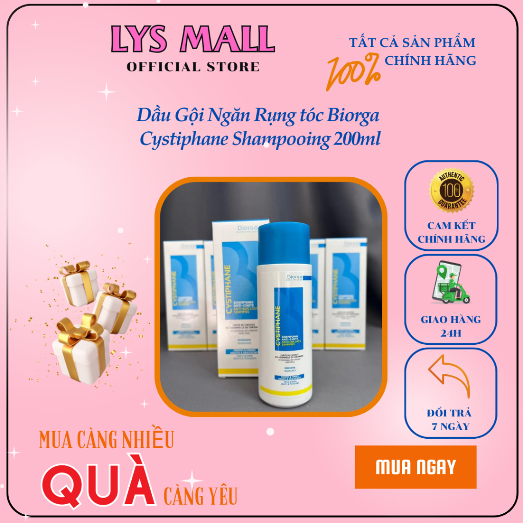 Dầu Gội Ngăn Rụng tóc Biorga Cystiphane Shampooing 200ml