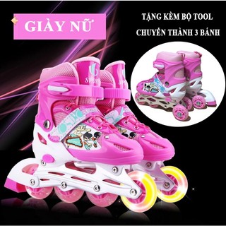 Giày trượt Patin trẻ em , người lớn Sports màu hồng đủ size
