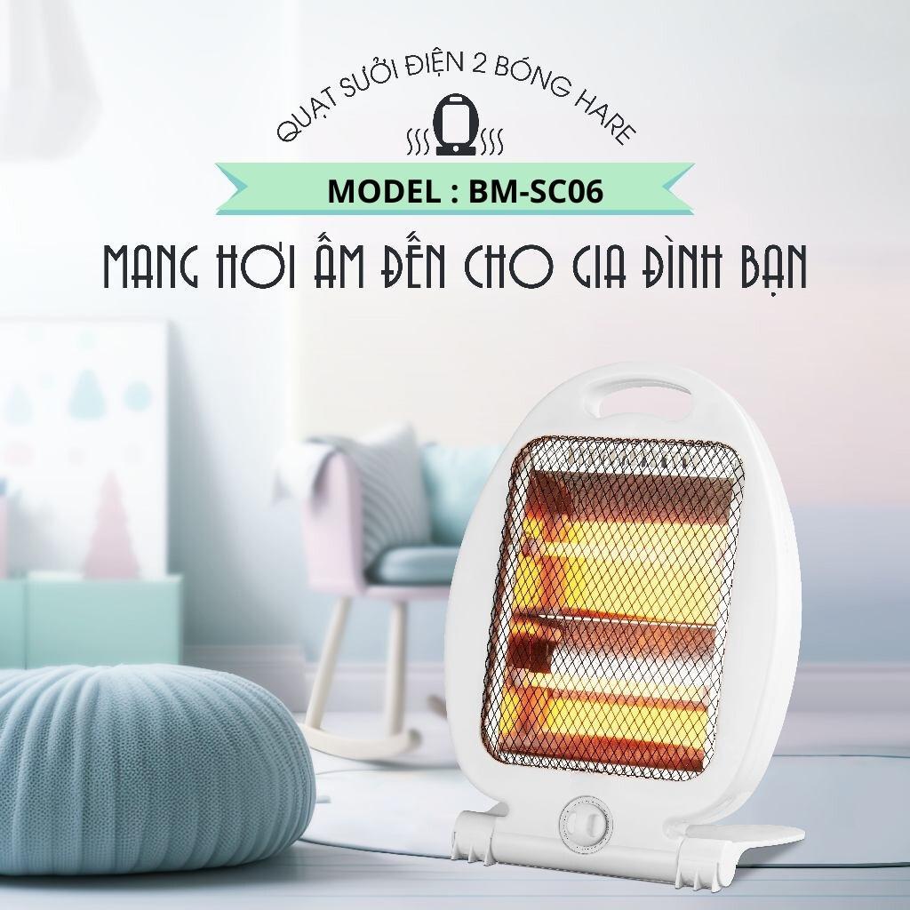 Quạt Sưởi Điện Mini Tắm Bé,Máy Sưởi Lò 2 Bóng Sưởi Hồng Ngoại Ecosun Halogen Sưởi Ấm Phòng Ngủ Nhà Tắm Mùa Đông An Toàn