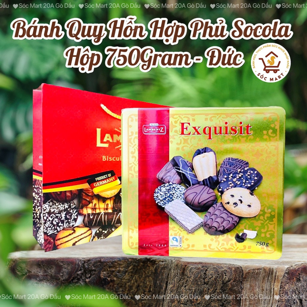 BÁNH QUY HỖN HỢP PHỦ SOCOLA LAMBERTZ EXQUISIT ĐỨC ⚡  GIÒN GIÒN ⚡  THƠM THƠM