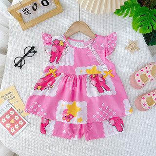 Bộ tole/ lanh bé gái cánh tiên quần đùi size 9kg đến 42kg