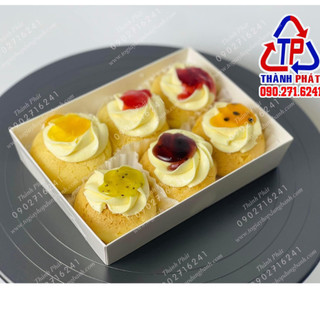 50 hộp giấy 1317 trắng chữ nhât đựng bánh ngọt cl1317 - bánh after you thái lan
