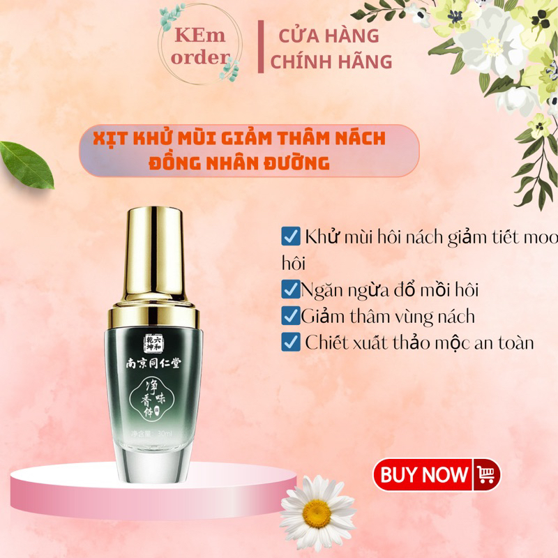 Xịt Đông Y Khử Mùi Hôi Nách Hết Thâm Giảm Tiết Mồ Hôi Đồng Nhân Đường 30ml