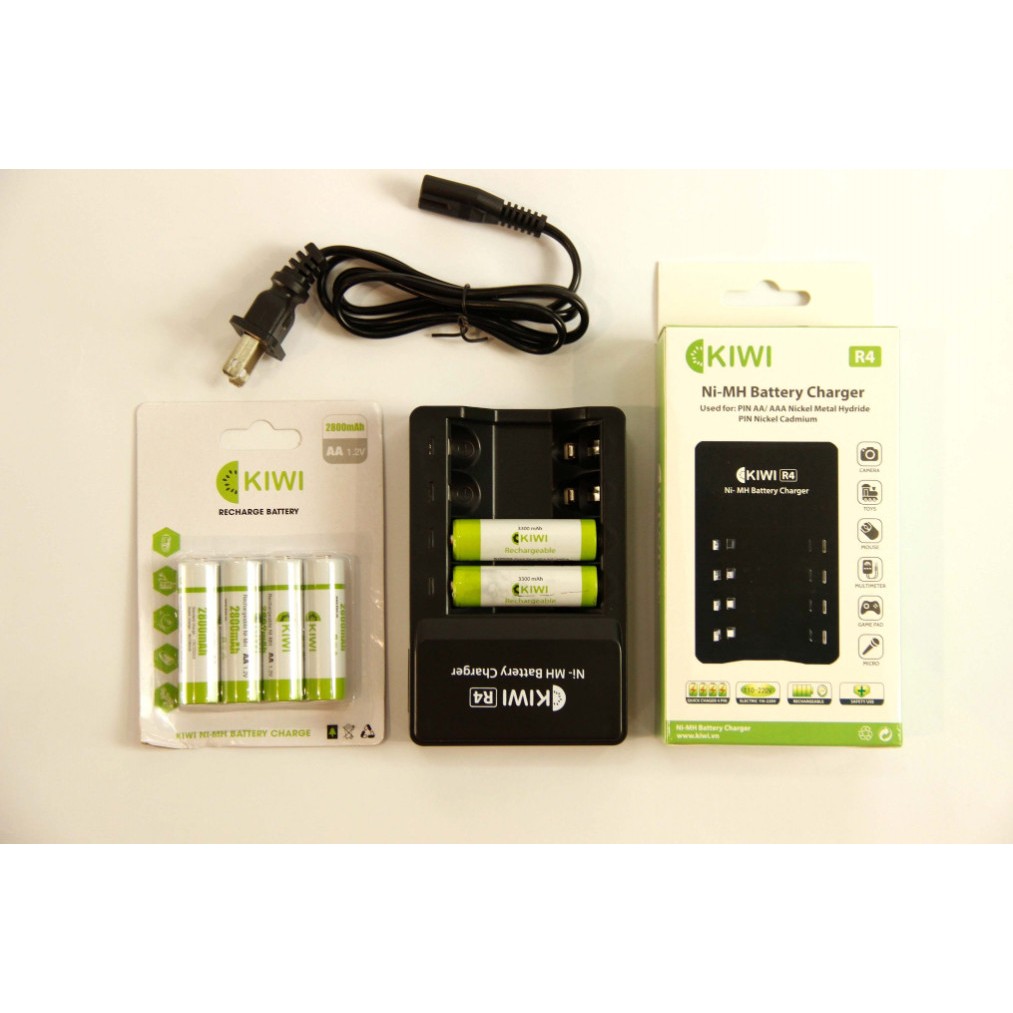 Dock sạc, pin sạc Kiwi AA,AAA sạc bền, nhanh,an toàn,tự ngắt