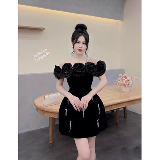 đầm nhung cứng