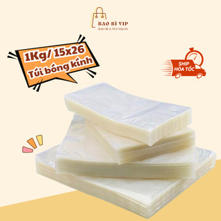 Túi bóng kính PP size 15x26, túi nhựa đựng, túi nilon trong suốt khổ nhỏ đựng thực phẩm, linh kiện