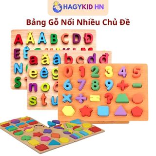 Bảng Chữ Cái Tiếng Việt Gỗ Nổi Chữ Và Số Hagykidhn Bảng Gỗ Thông Minh Loại To Dày Đẹp