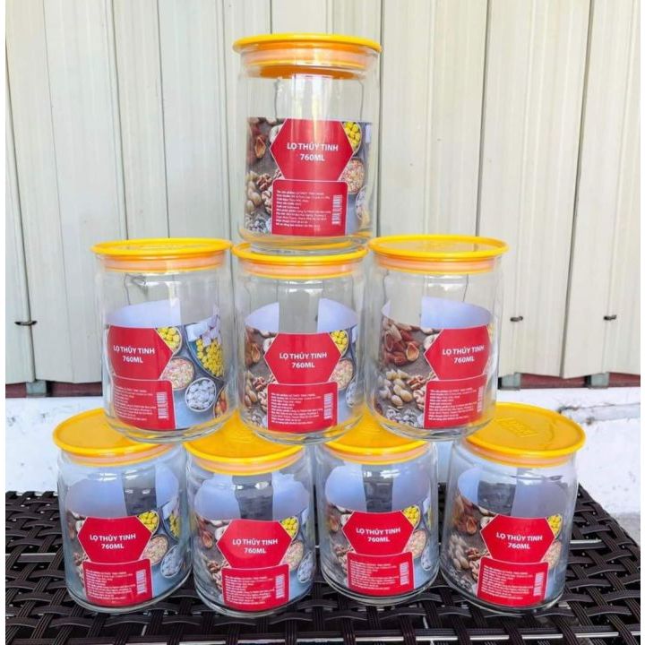 Combo 03 Hũ thủy tinh cao cấp 760ml