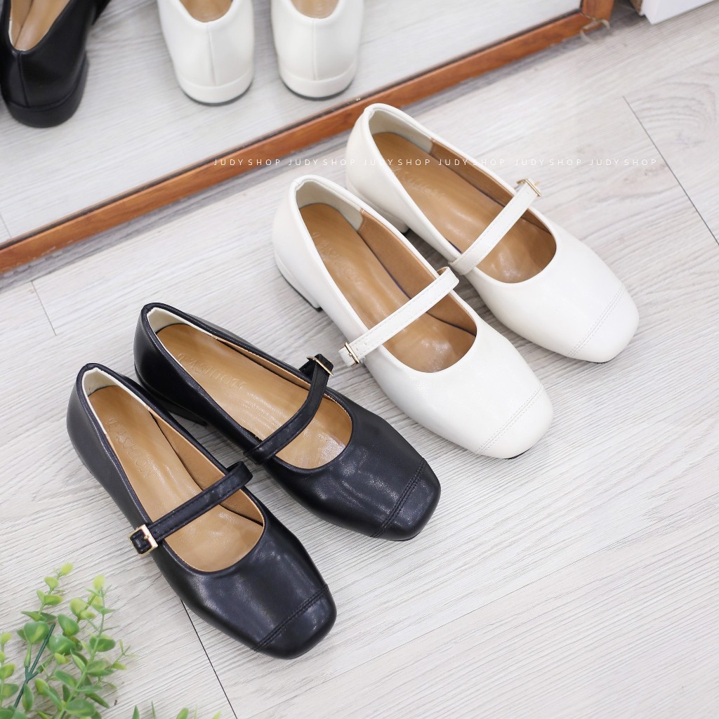 Giày Búp Bê- Giày Bệt Fashion Ngang Khuy 2p QCCC