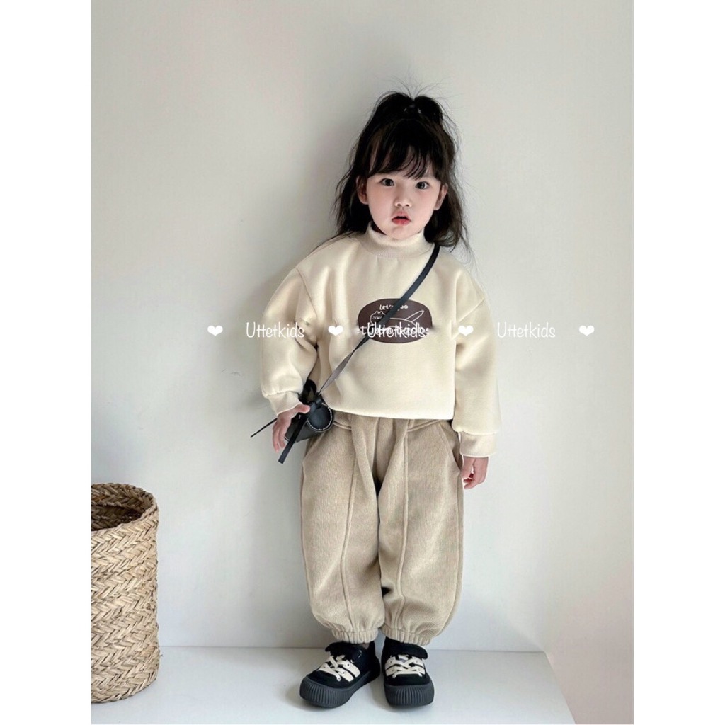 ÁO SWEATER  LETS GO PHONG CÁCH HÀN QUỐC CHO BÉ GÁI VÀ BÉ TRAI RẤT ĐẸP 2348