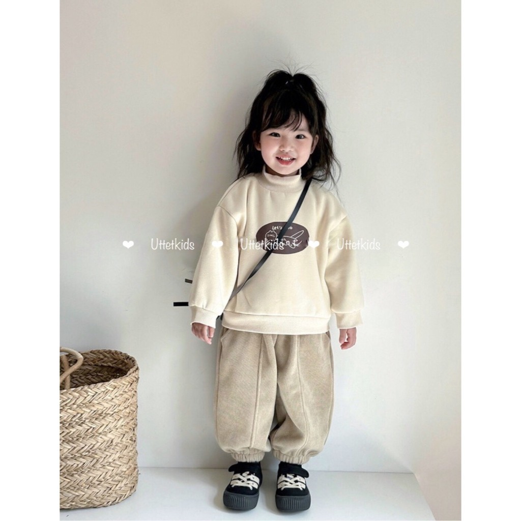 ÁO SWEATER  LETS GO PHONG CÁCH HÀN QUỐC CHO BÉ GÁI VÀ BÉ TRAI RẤT ĐẸP 2348