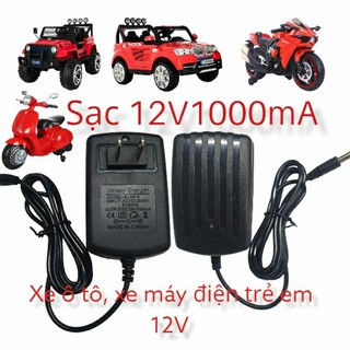 [Sạc nhanh 12V] Sạc xe điện trẻ em 12V-1000ma | Sạc ắc quy 12V | Đèn Xanh Đỏ & tự ngắt khi đầy điện