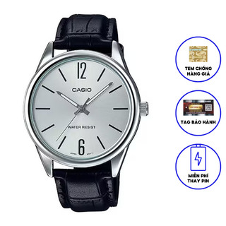 Đồng hồ nam dây da chính hãng Casio MTP-V005L-7BUDF