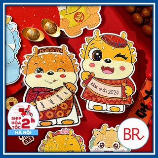 Set 100 Lì xì Chipi tết nhiều hình Rồng dễ thương trao may mắn tài lộc hottrend 2024 Phong bao lì xì Tết Giáp Thìn 01739