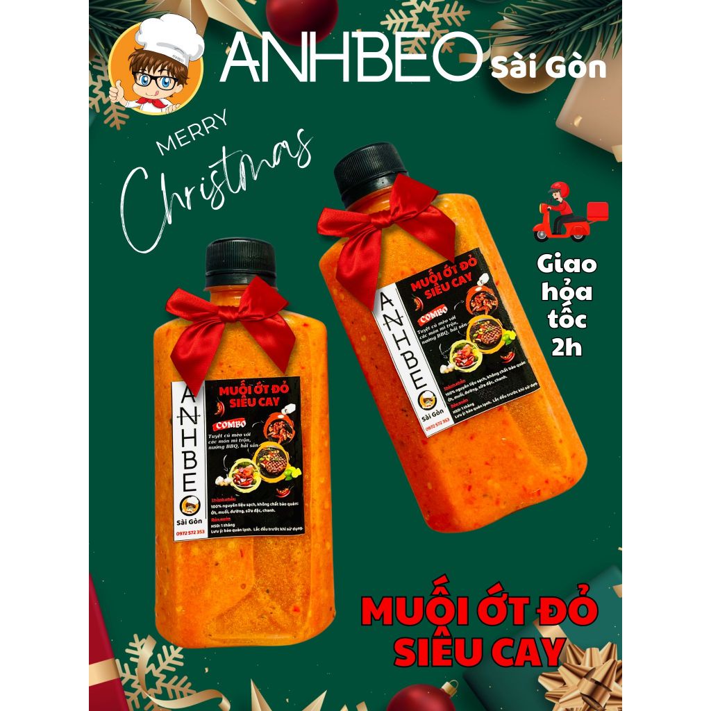 Muối ớt đỏ siêu cay, dùng chấm hải sản, đồ nướng BBQ, bánh tráng trộn, gà ủ muối, chấm đồ ăn vặt