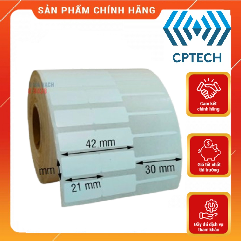 Giấy in tem phụ kiện trang sức 20*10mm cho máy Xprinter XP 350B - Giấy in nhiệt trang sức 20*10mm