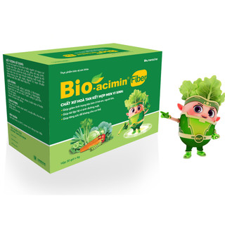 (DIỆN MẠO MỚI CẢI TIẾN) BIO ACIMIN FIBER vị sữa [Hộp 60 viên] - Bổ sung chất xơ, hết táo bón - Bioacimin  Fiber H/30 GÓI